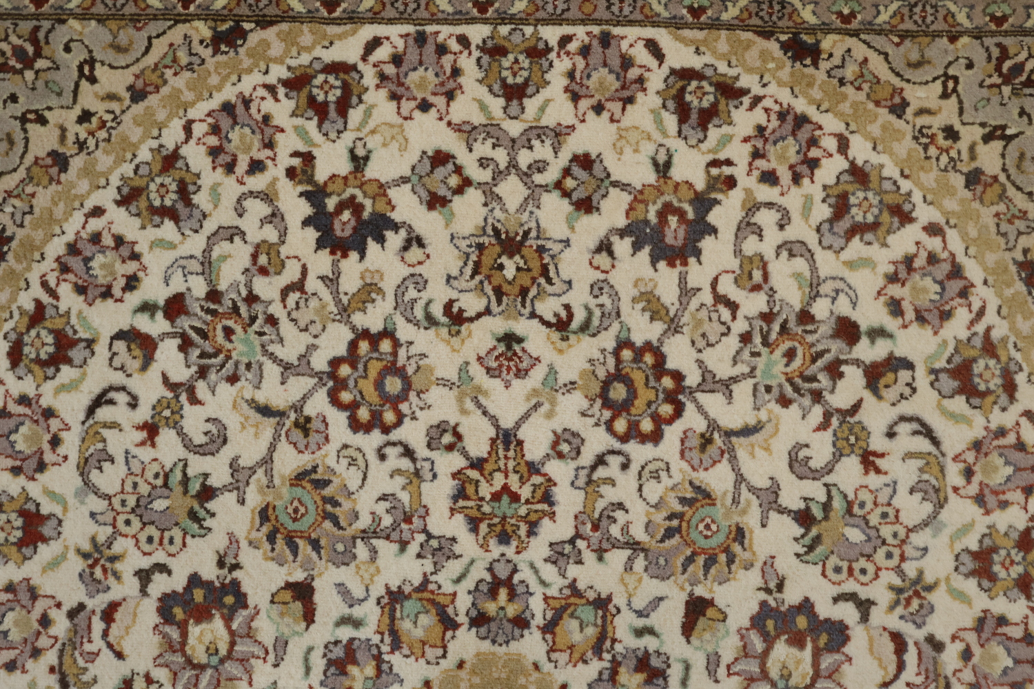 Vegetable Dye Floral Tabriz Oriental Wool Rug 4x6