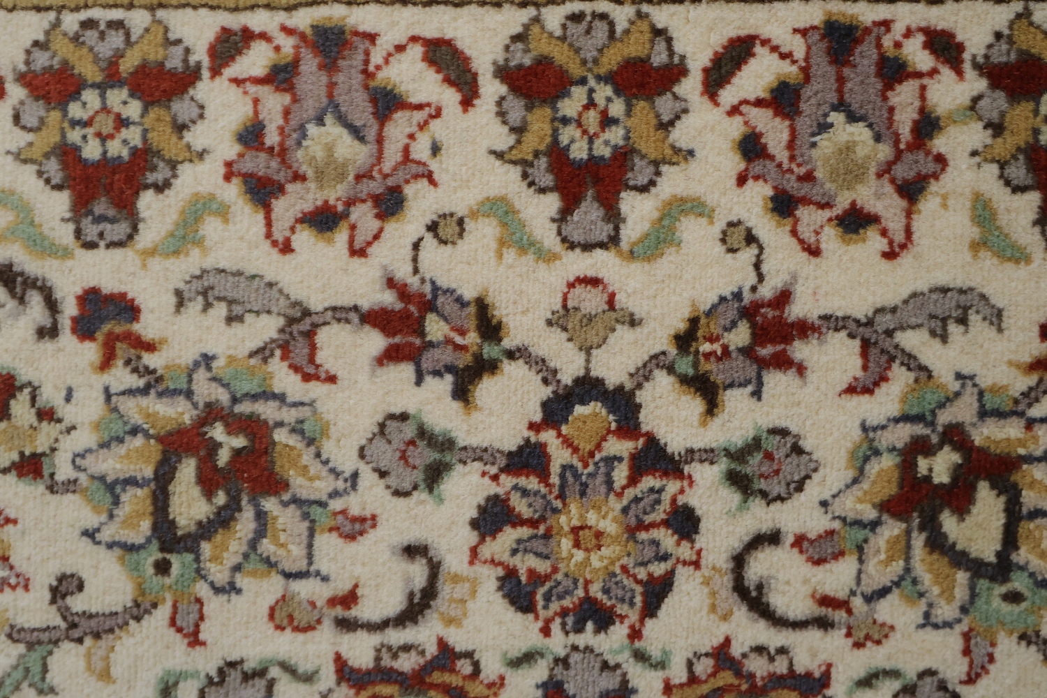 Vegetable Dye Floral Tabriz Oriental Wool Rug 4x6
