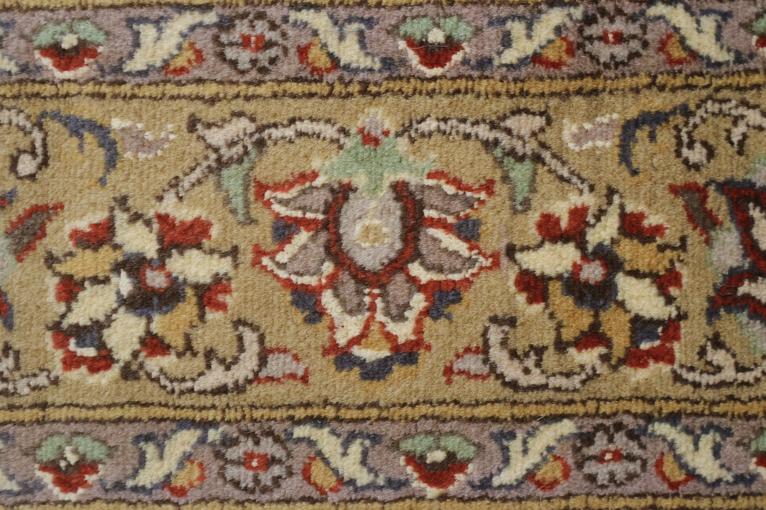 Vegetable Dye Floral Tabriz Oriental Wool Rug 4x6