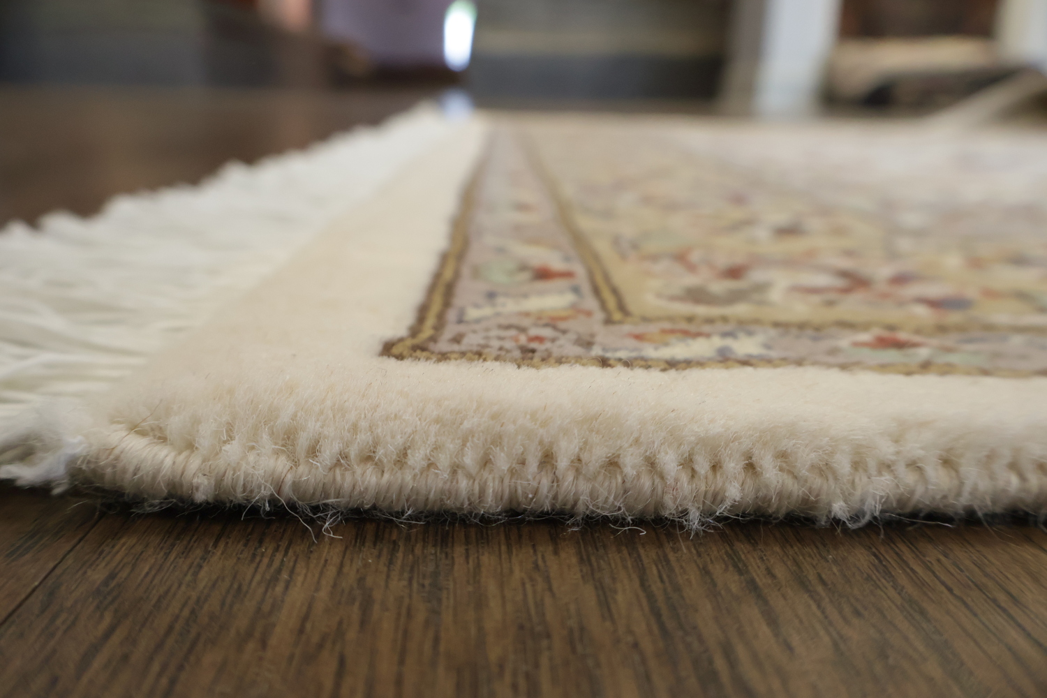 Vegetable Dye Floral Tabriz Oriental Wool Rug 4x6