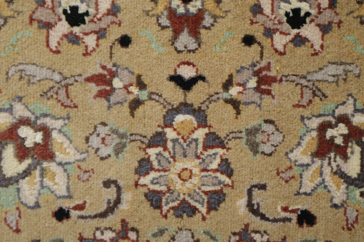 Vegetable Dye Floral Tabriz Oriental Wool Area Rug 4x6