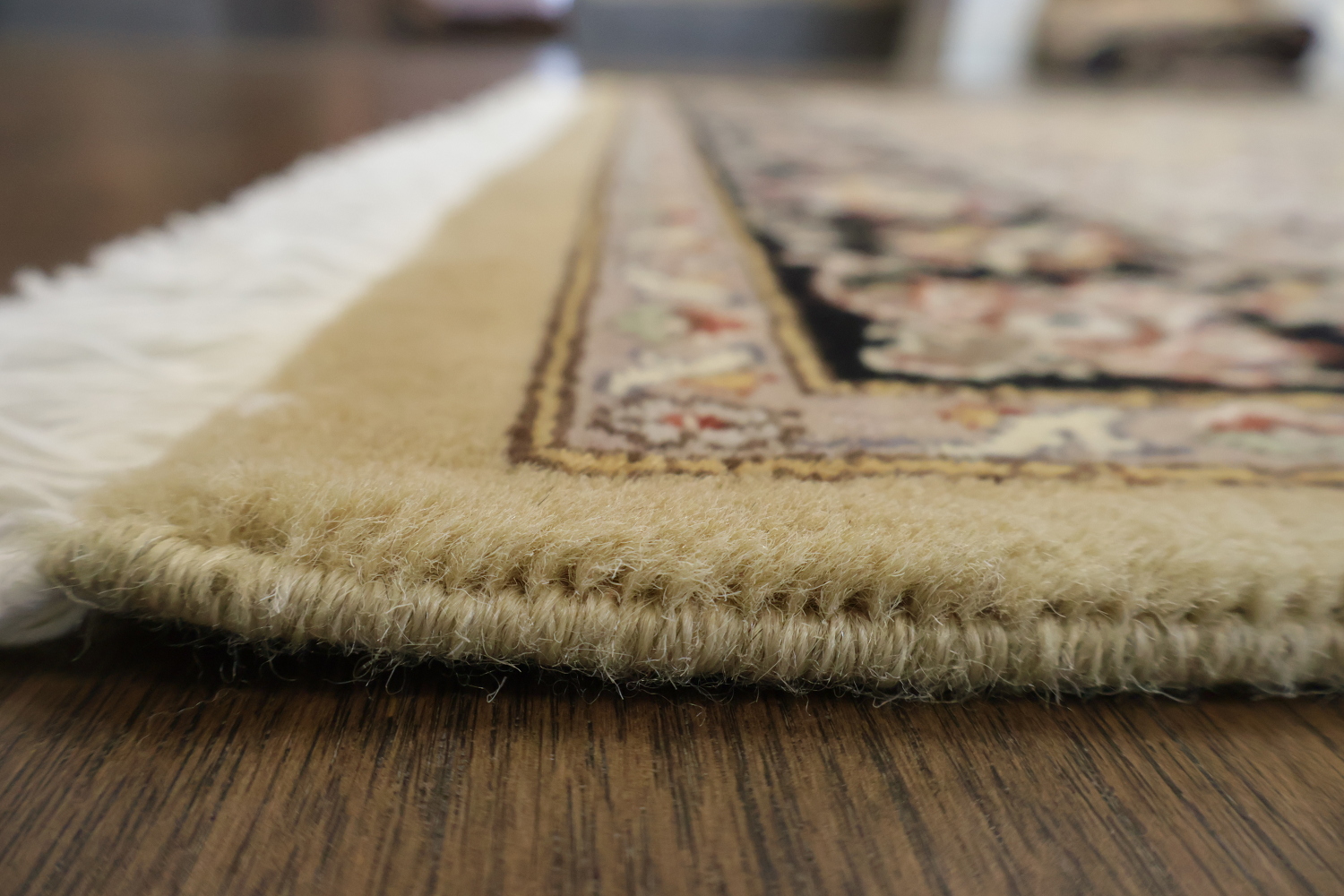 Vegetable Dye Floral Tabriz Oriental Wool Area Rug 4x6