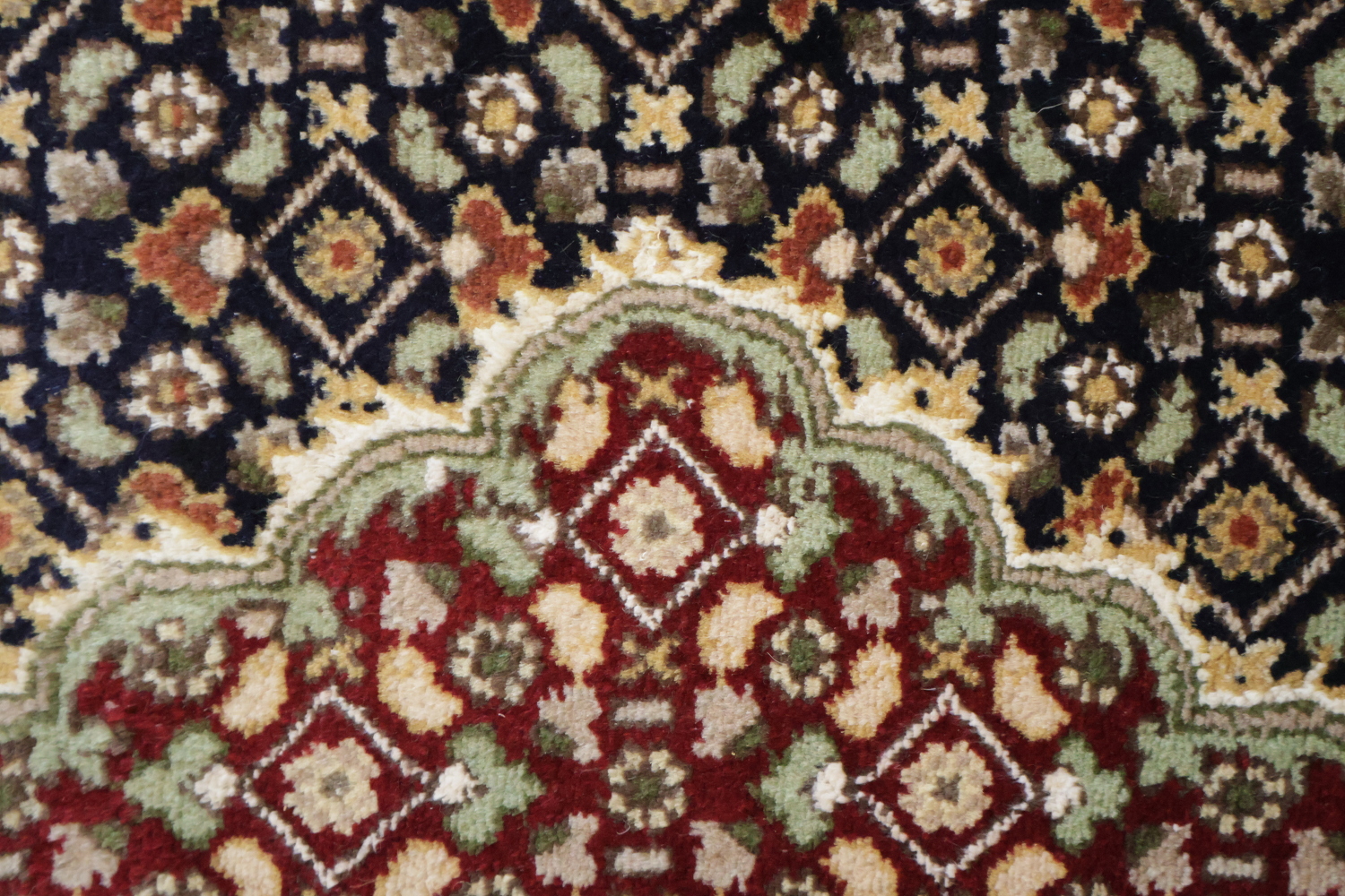 Geometric Tabriz Mahi Oriental Wool Rug 4x6
