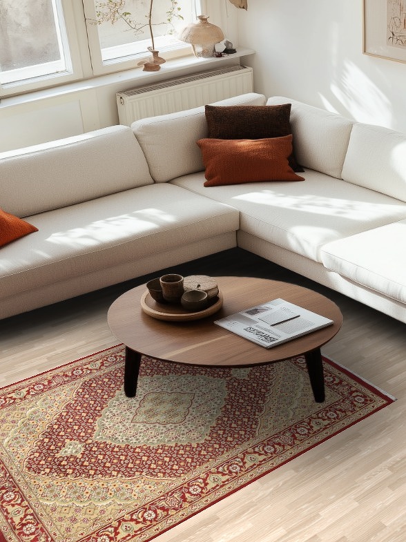 Vegetable Dye Tabriz Mahi Oriental Area Rug 4x6