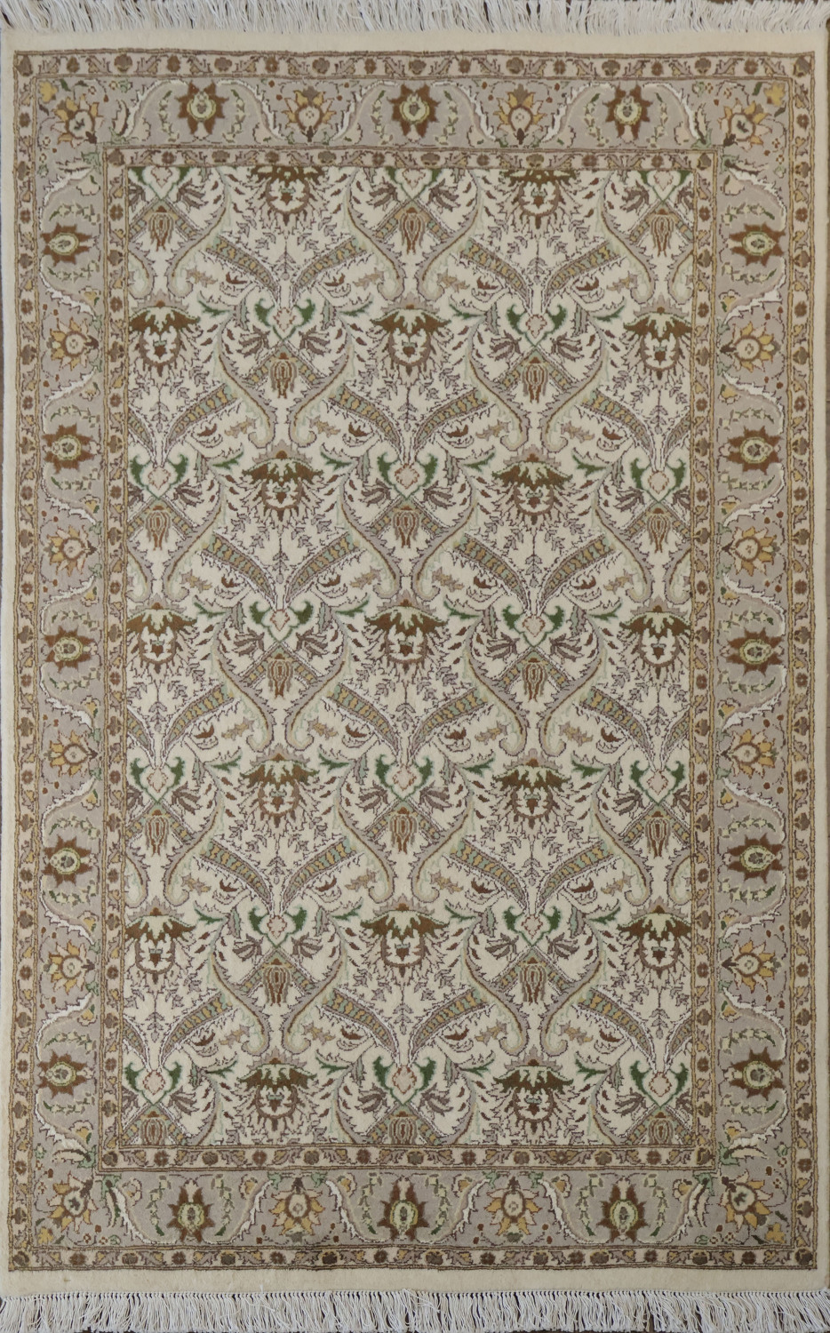 Vegetable Dye Floral Tabriz Oriental Area Rug 4x6