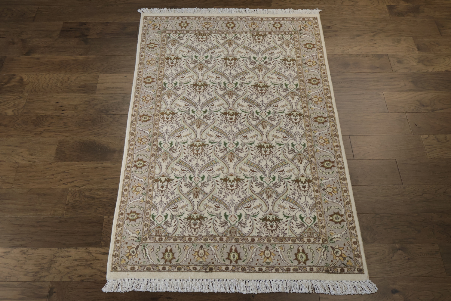 Vegetable Dye Floral Tabriz Oriental Area Rug 4x6