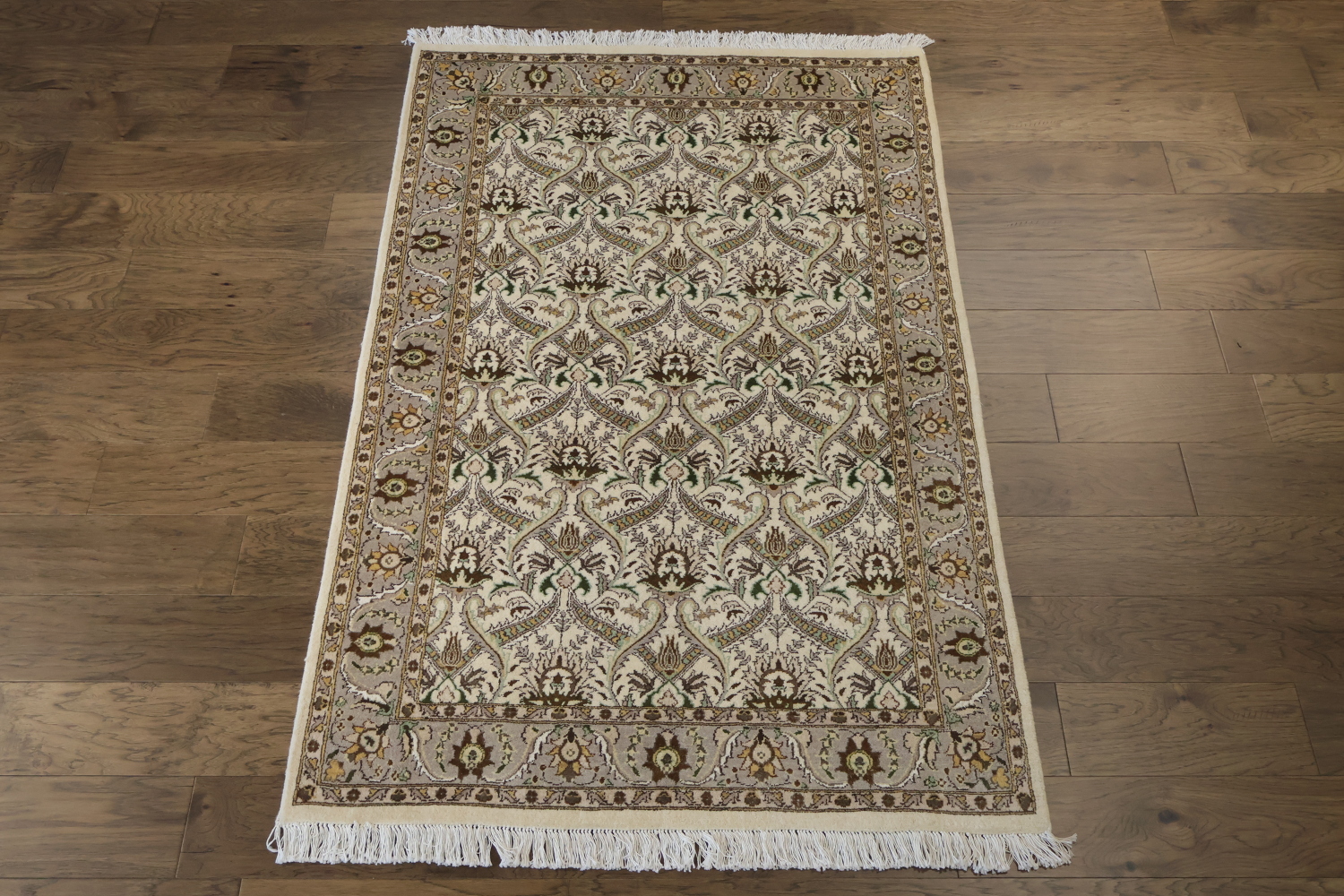 Vegetable Dye Floral Tabriz Oriental Area Rug 4x6