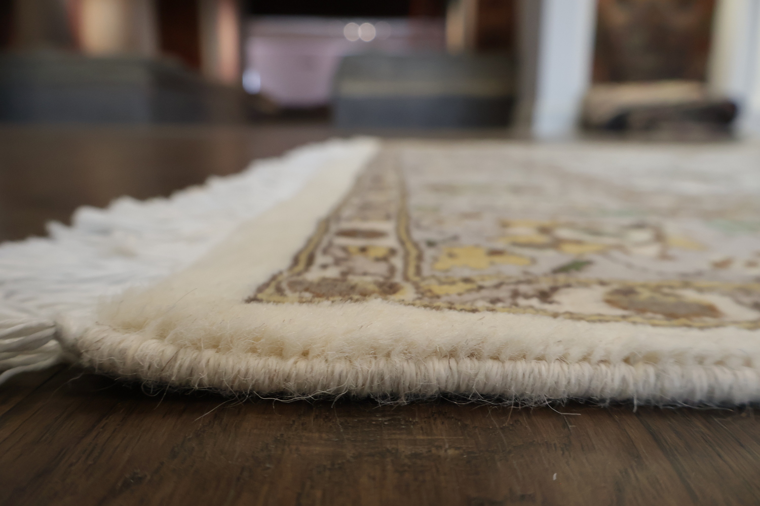 Vegetable Dye Floral Tabriz Oriental Area Rug 4x6