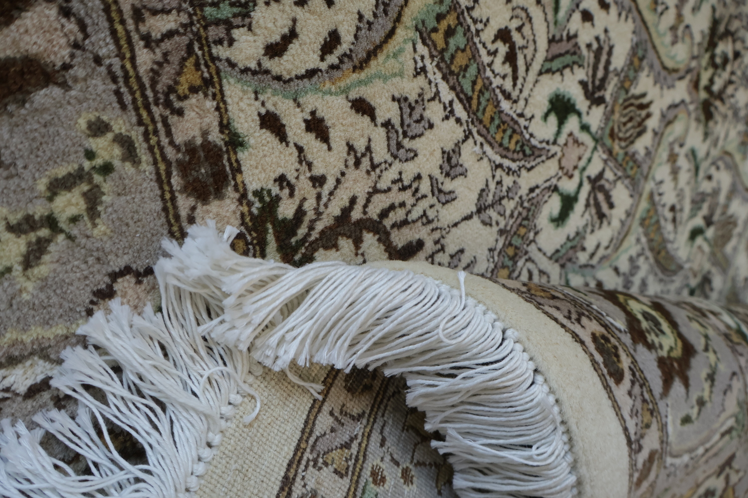 Vegetable Dye Floral Tabriz Oriental Area Rug 4x6