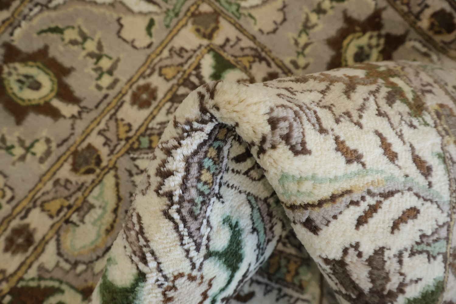 Vegetable Dye Floral Tabriz Oriental Area Rug 4x6