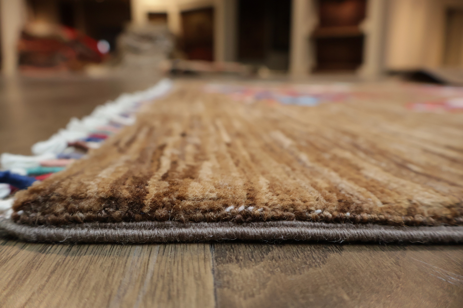 Contemporary Floral butterfly Burst Scatter Rug in Warm Brown Tones