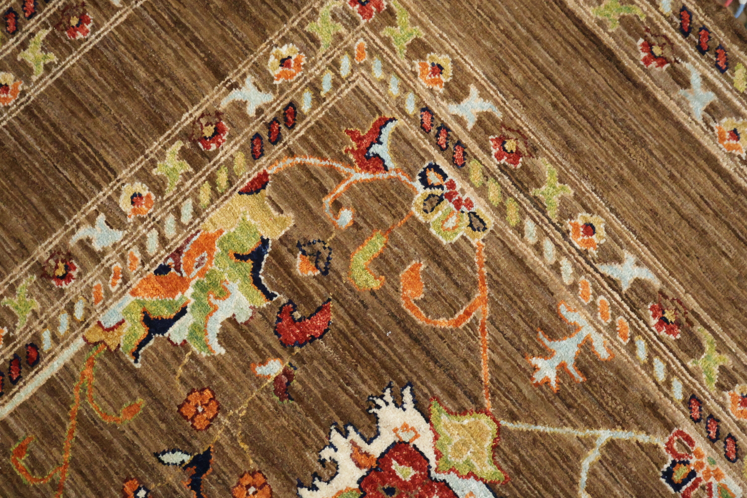 100% Vegetable Dye Floral Ziegler Oriental Area Rug 7x9