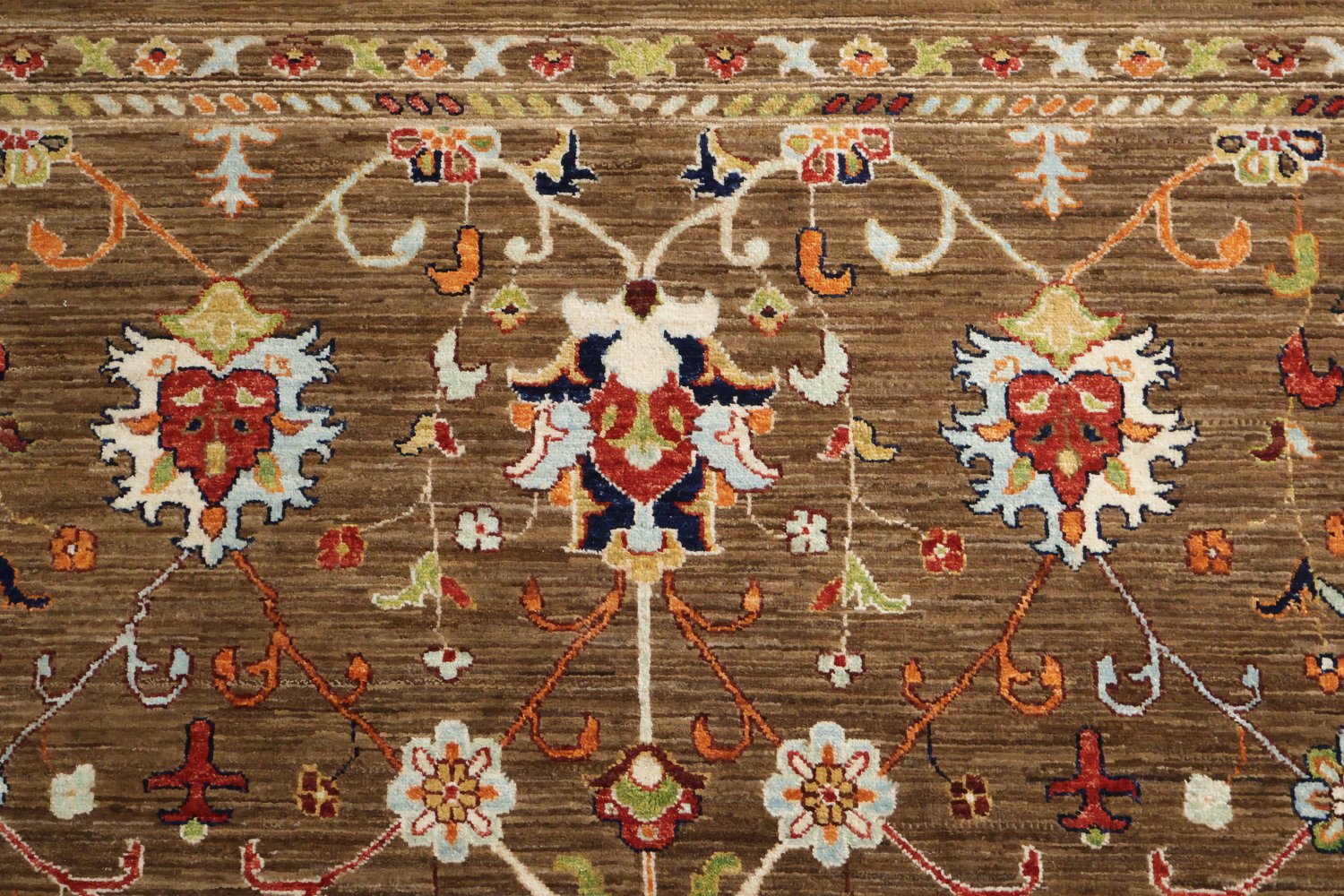 100% Vegetable Dye Floral Ziegler Oriental Area Rug 7x9