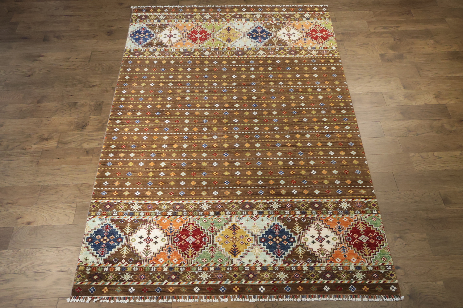 Geometric Kazak Persian Area Rug 7x10