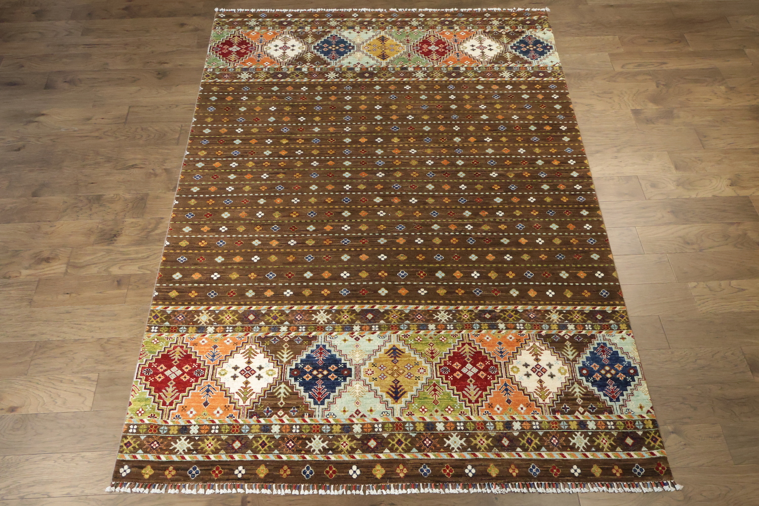 Geometric Kazak Persian Area Rug 7x10