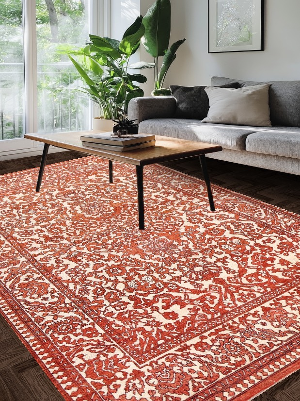 100% Vegetable Dye Mahal Persian Area Rug 7x11
