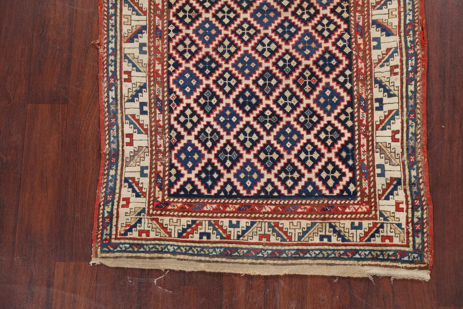 Pre-1900 Antique Vegetable Dye Oriental Area Rug 3x6