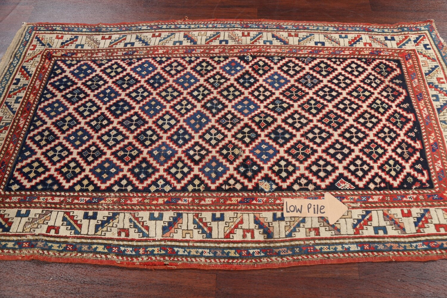 Pre-1900 Antique Vegetable Dye Oriental Area Rug 3x6