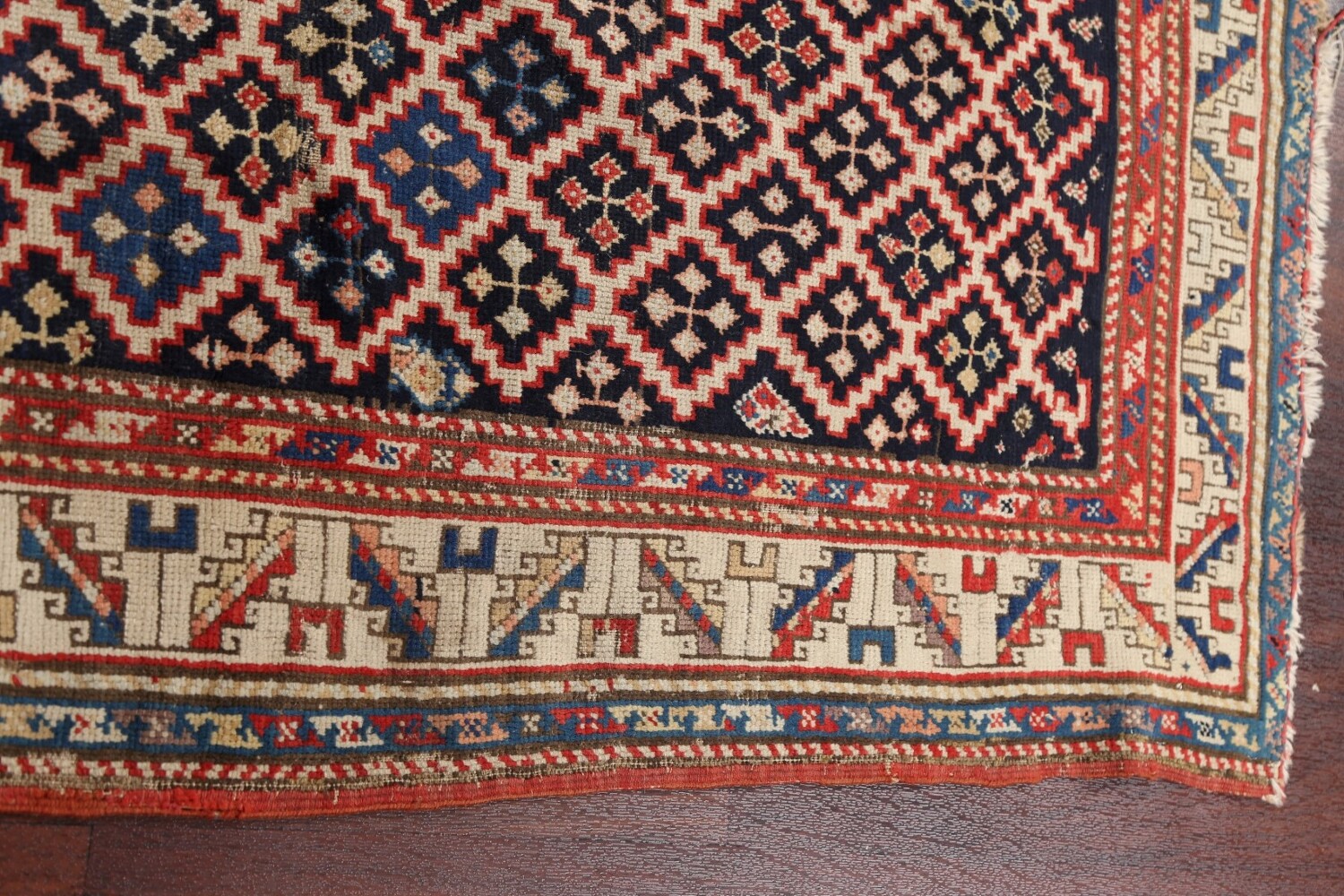 Pre-1900 Antique Vegetable Dye Oriental Area Rug 3x6