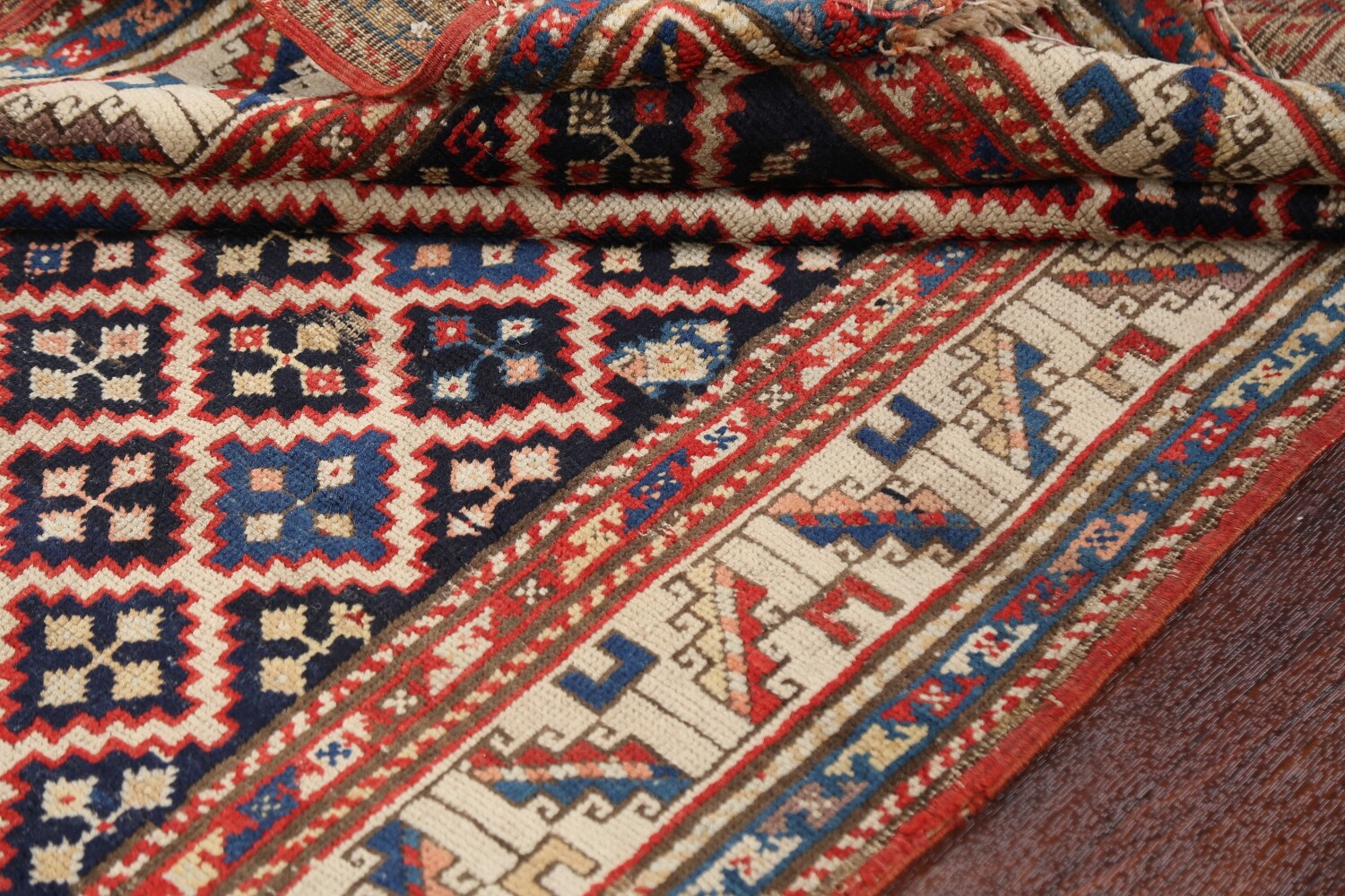 Pre-1900 Antique Vegetable Dye Oriental Area Rug 3x6