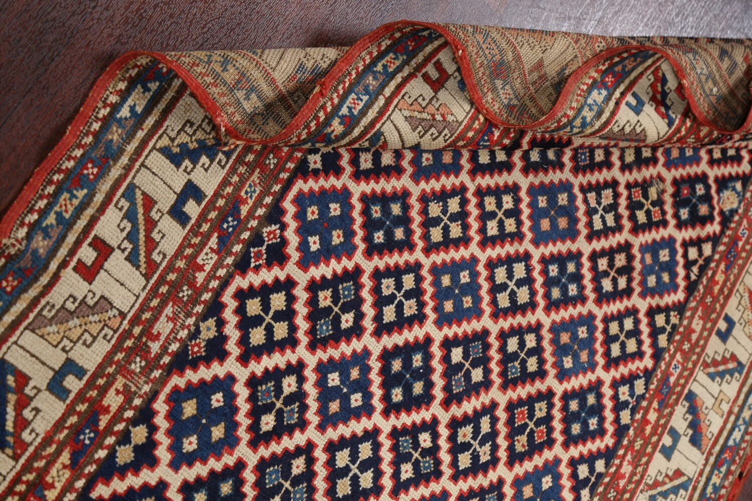 Pre-1900 Antique Vegetable Dye Oriental Area Rug 3x6