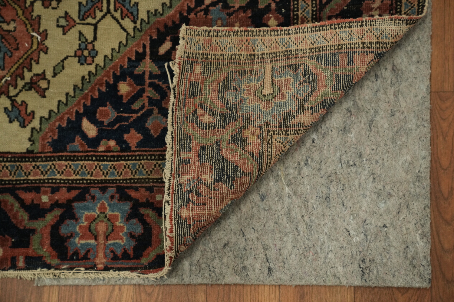 Pre-1900 Antique Vegetable Dye Sarouk Farahan Persian Area Rug 3x5