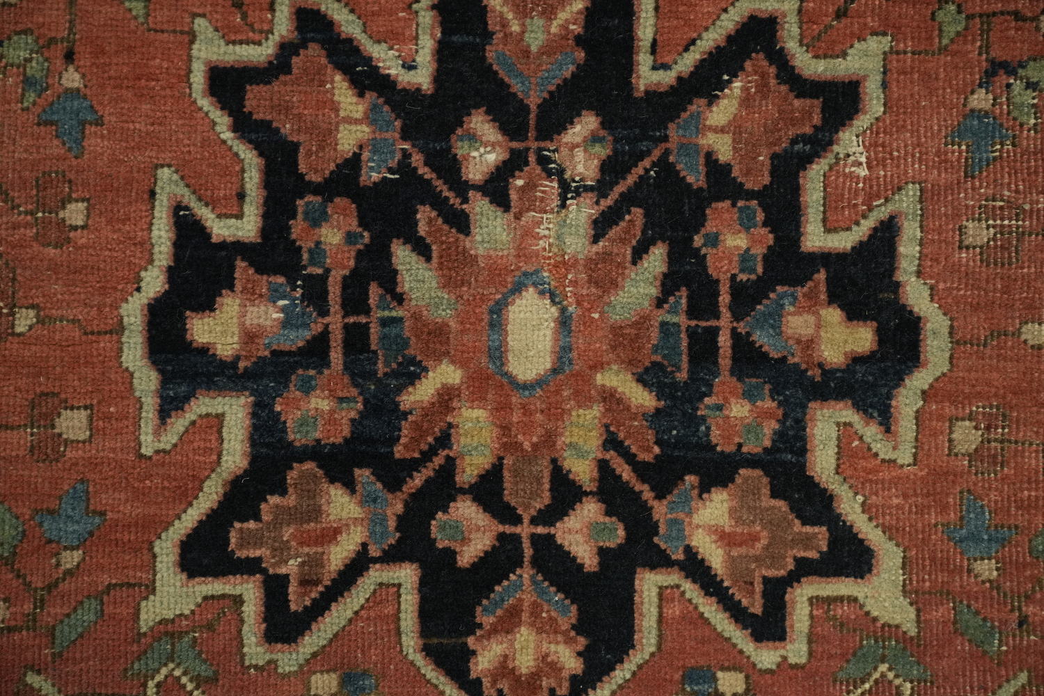 Pre-1900 Antique Vegetable Dye Sarouk Farahan Persian Area Rug 3x5
