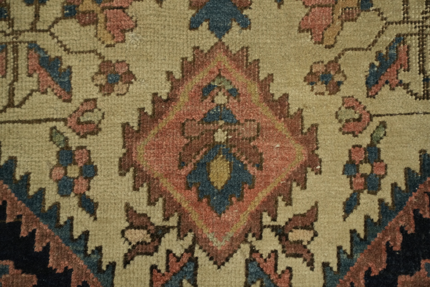 Pre-1900 Antique Vegetable Dye Sarouk Farahan Persian Area Rug 3x5