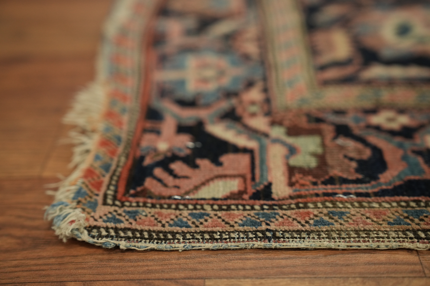 Pre-1900 Antique Vegetable Dye Sarouk Farahan Persian Area Rug 3x5