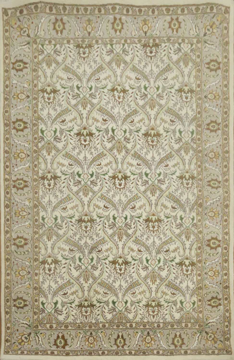 100% Vegetable Dye Floral Tabriz Oriental Area Rug 4x6