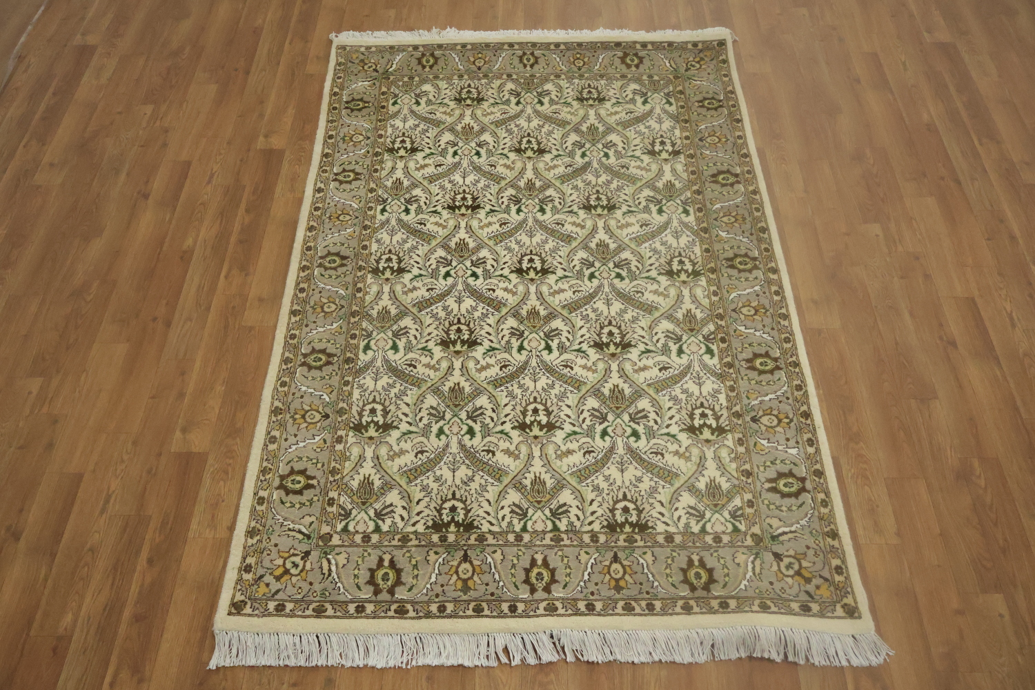 100% Vegetable Dye Floral Tabriz Oriental Area Rug 4x6