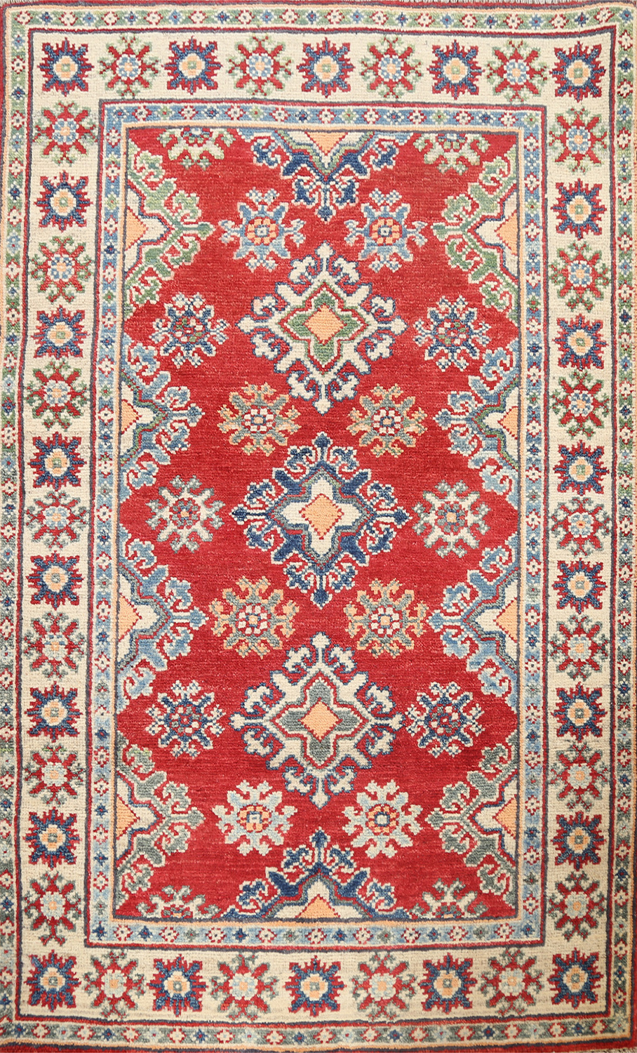 Rugsource Geometric Kazak Oriental Area Rug 4x5