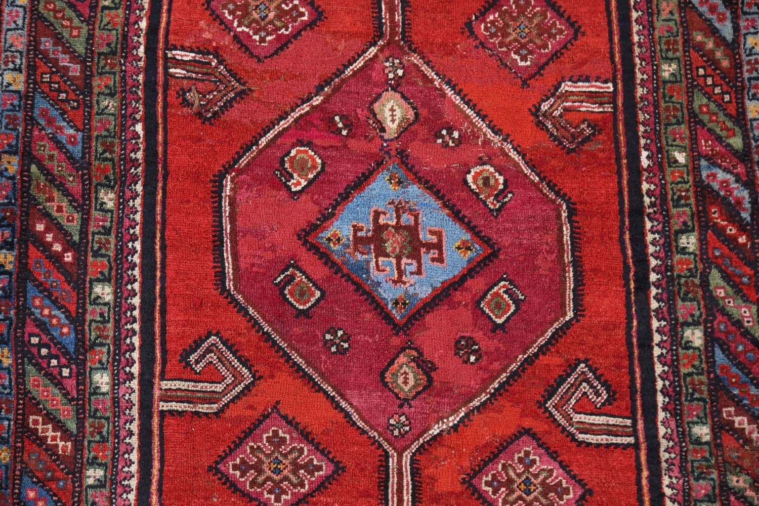 Pre-1900 Antique Vegetable Dye Afshar Persian Area Rug 4x6