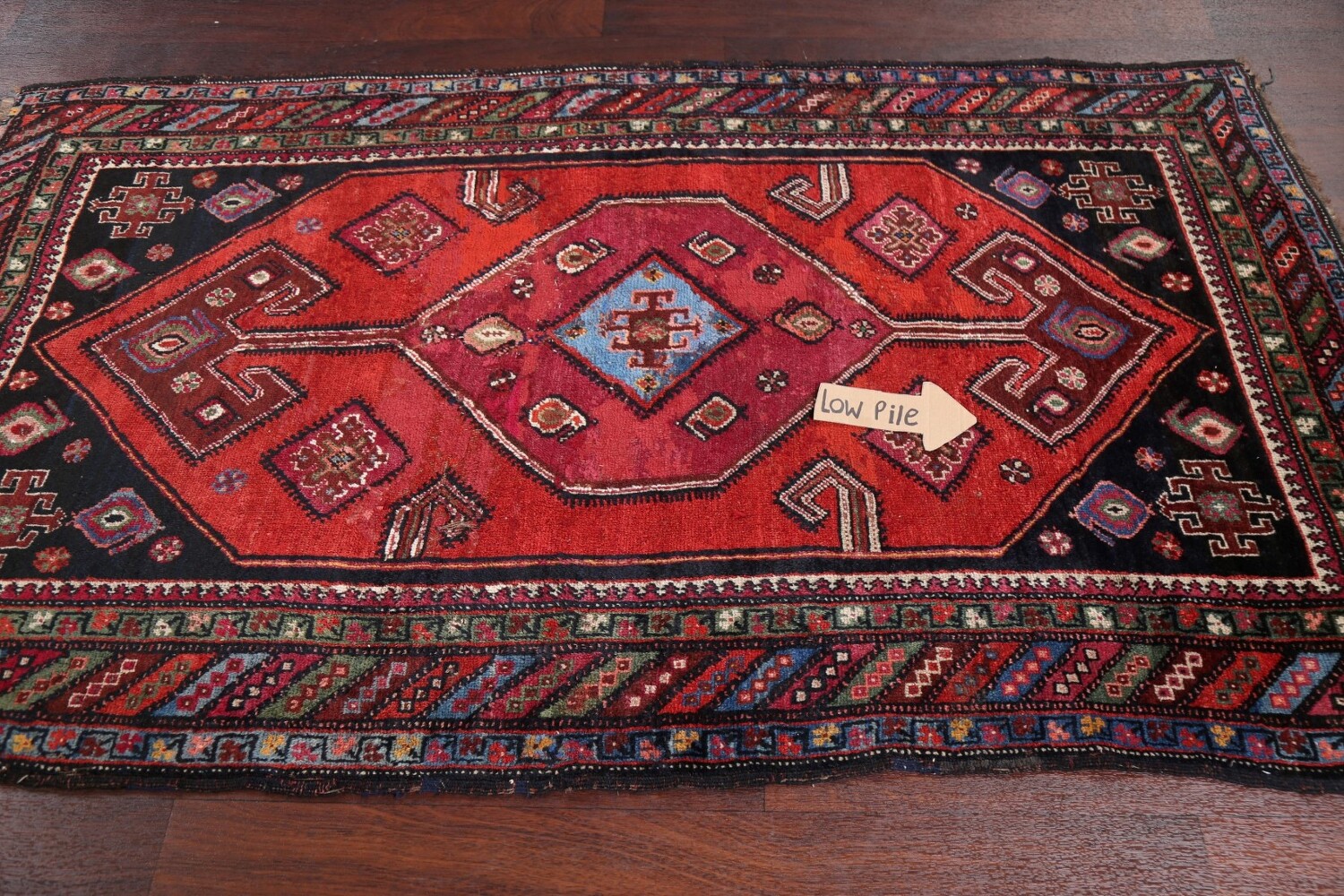 Pre-1900 Antique Vegetable Dye Afshar Persian Area Rug 4x6