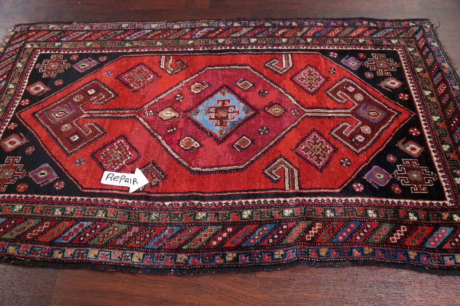 Pre-1900 Antique Vegetable Dye Afshar Persian Area Rug 4x6