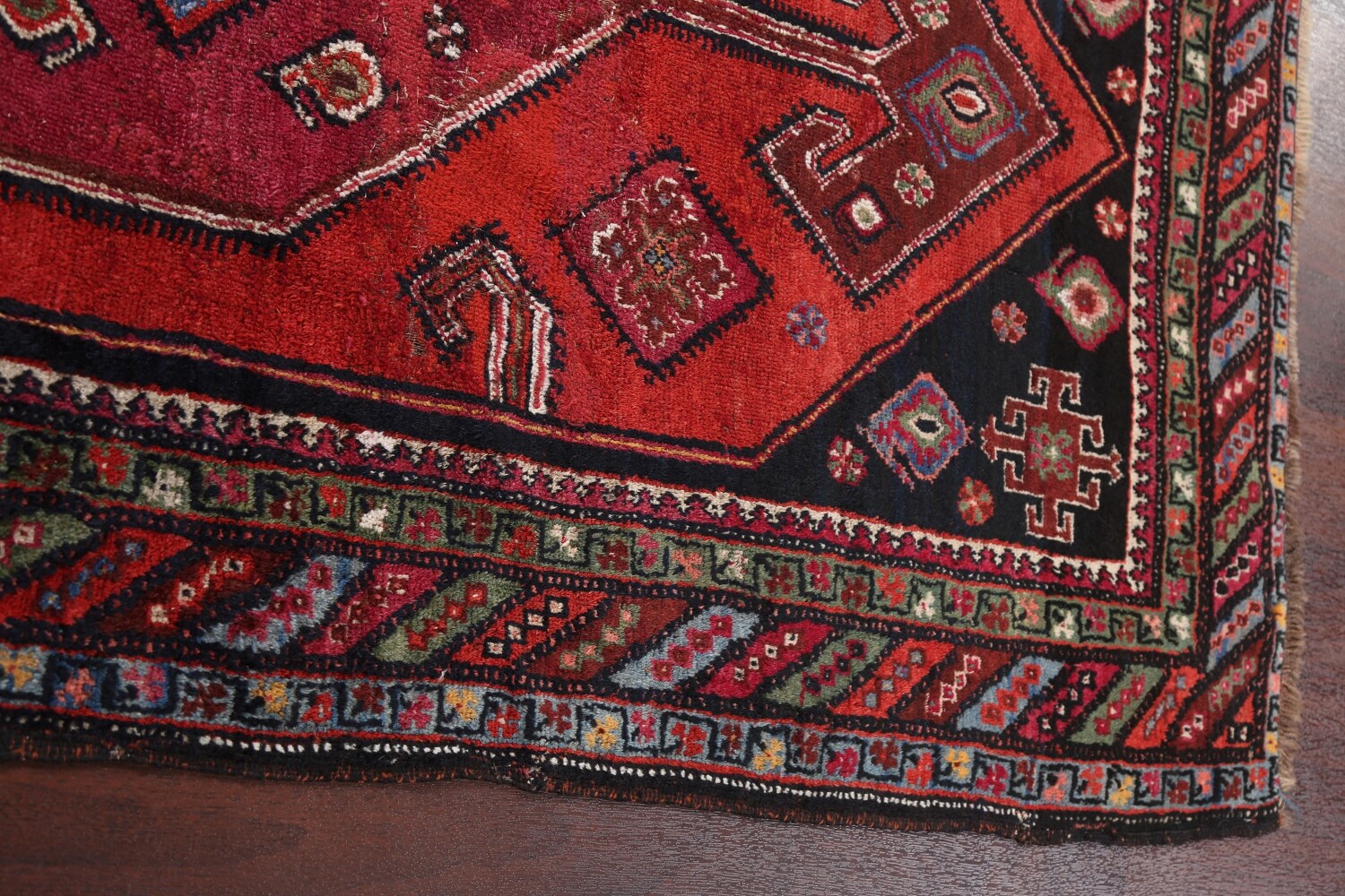 Pre-1900 Antique Vegetable Dye Afshar Persian Area Rug 4x6