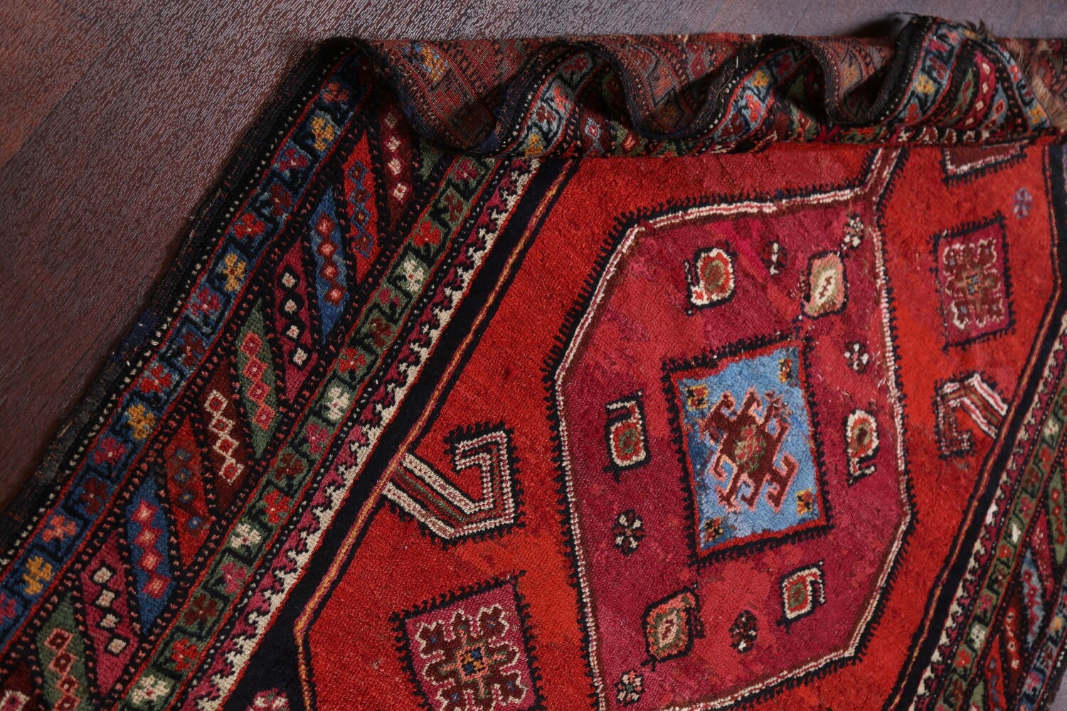 Pre-1900 Antique Vegetable Dye Afshar Persian Area Rug 4x6
