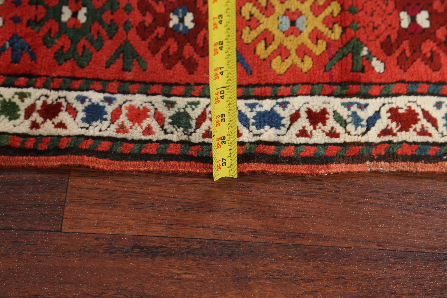 Antique Vegetable Dye Kazak Oriental Area Rug 4x8