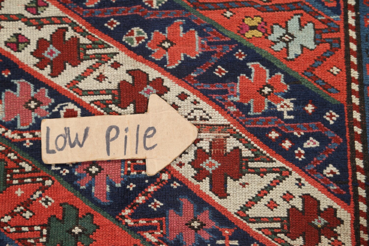Antique Vegetable Dye Kazak Oriental Area Rug 4x8
