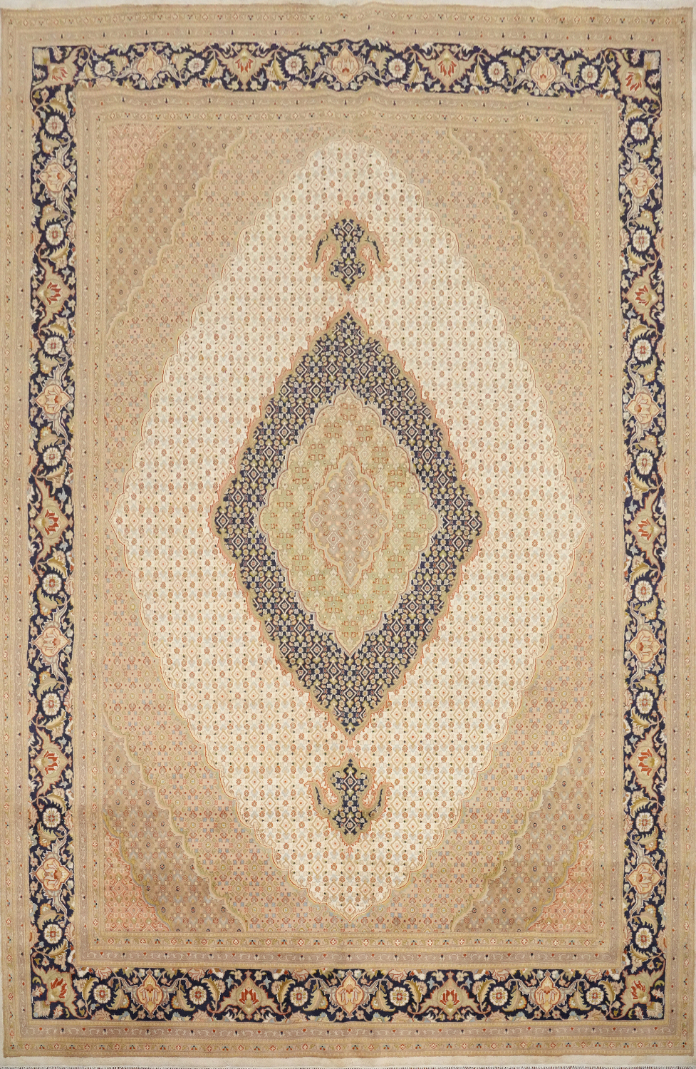 Vegetable Dye Tabriz Mahi Oriental Area Rug 9x12