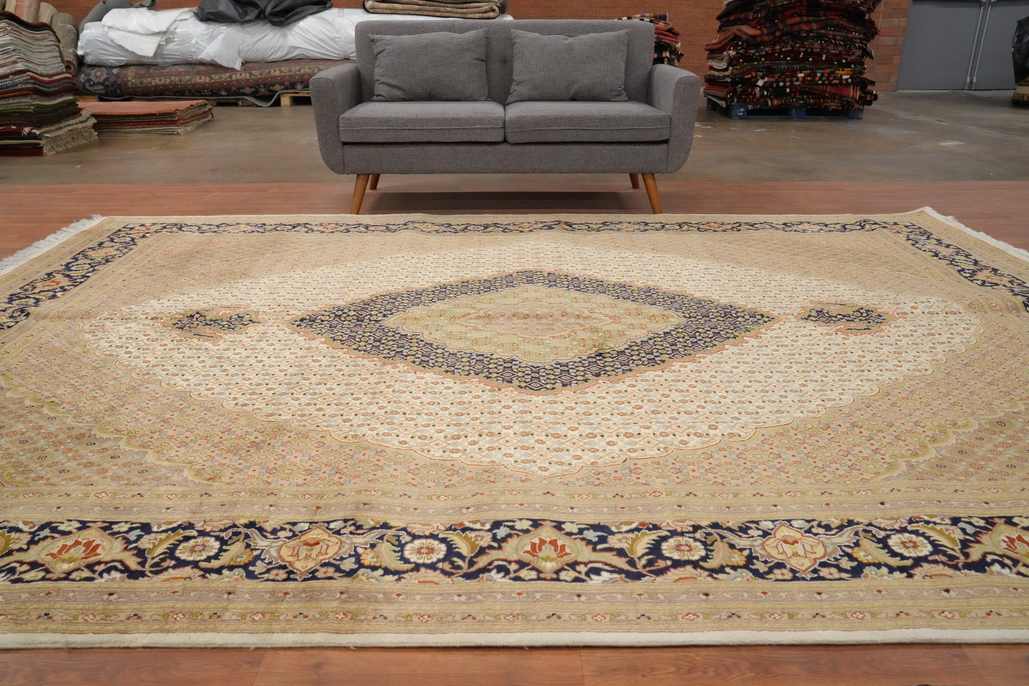Vegetable Dye Tabriz Mahi Oriental Area Rug 9x12