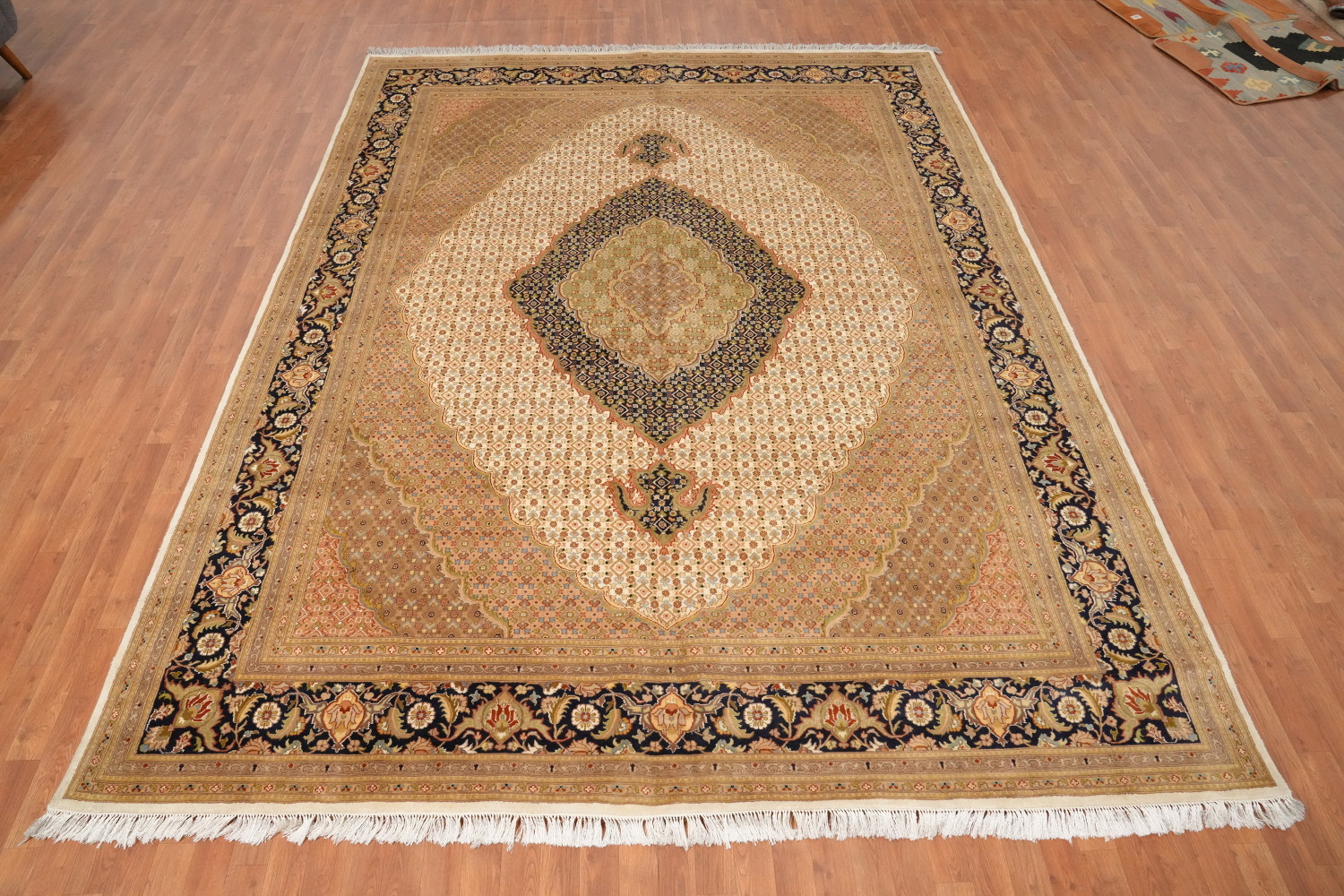Vegetable Dye Tabriz Mahi Oriental Area Rug 9x12