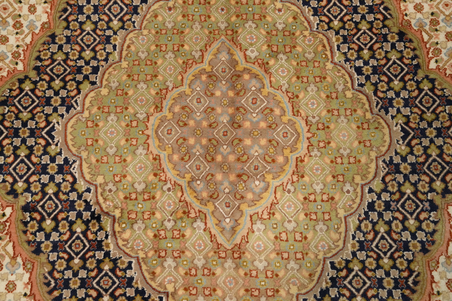 Vegetable Dye Tabriz Mahi Oriental Area Rug 9x12