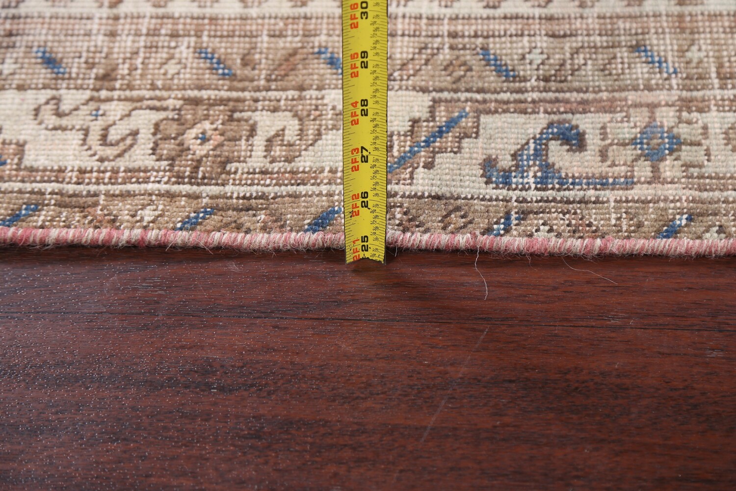 Antique Distressed Heriz Persian Area Rug 4x6