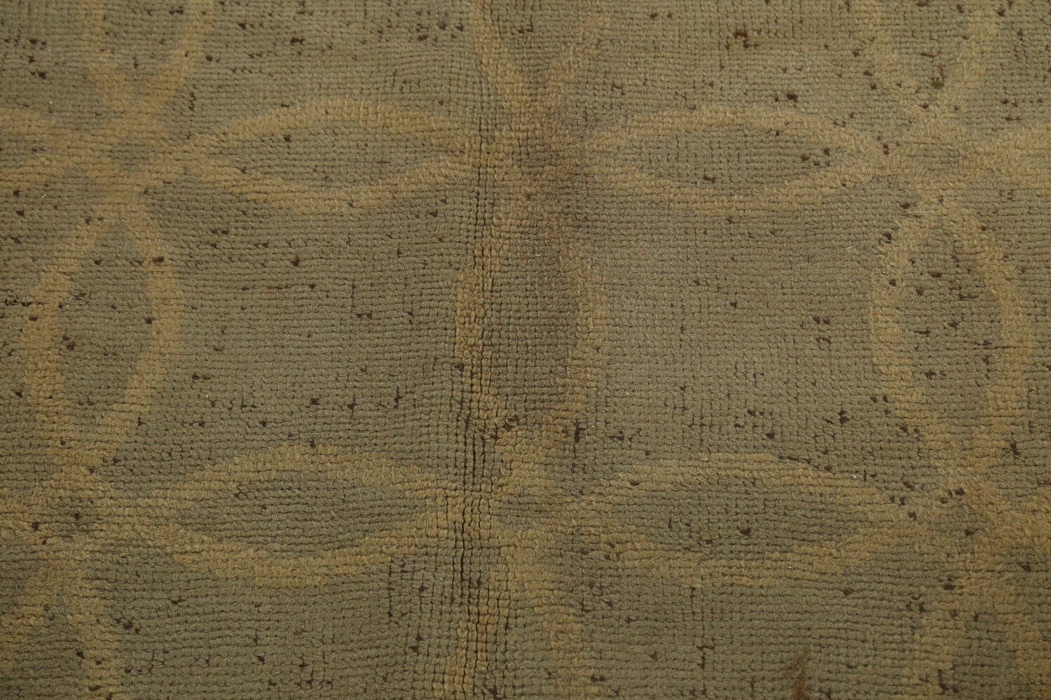 Antique Vegetable Dye Oushak Turkish Rug 12x19