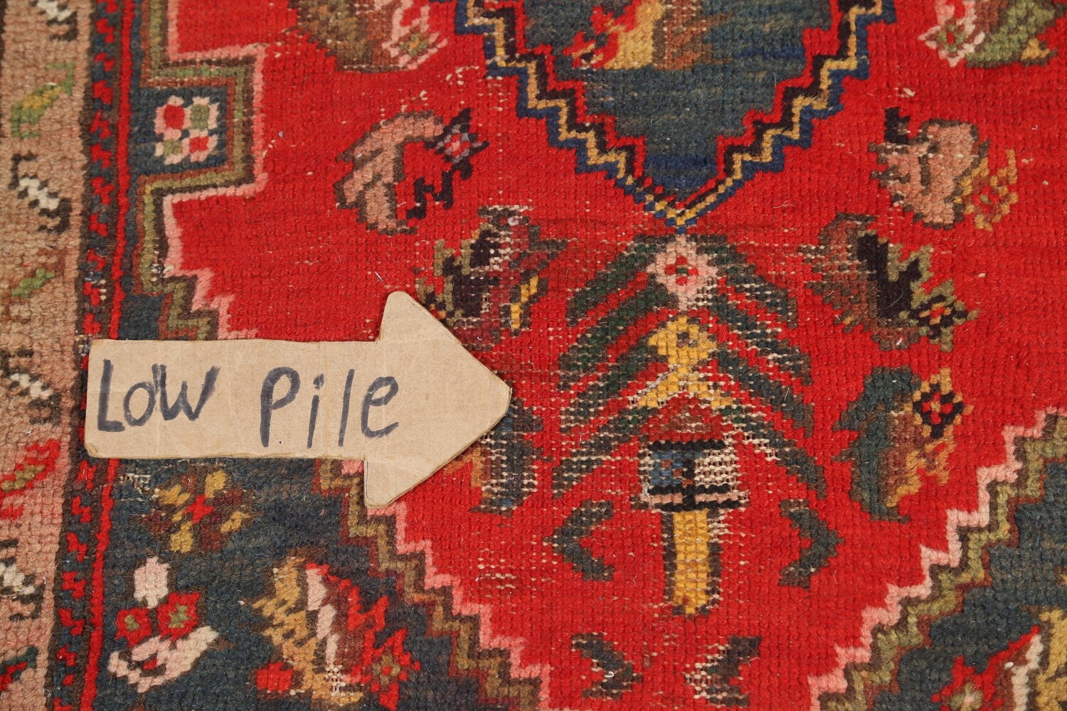 Antique Vegetable Dye Heriz Bakhshayesh Runner Rug 3x14
