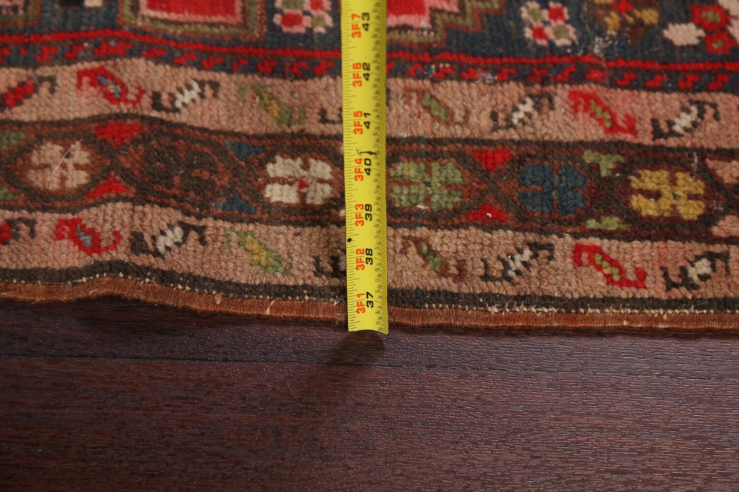 Antique Vegetable Dye Heriz Bakhshayesh Runner Rug 3x14