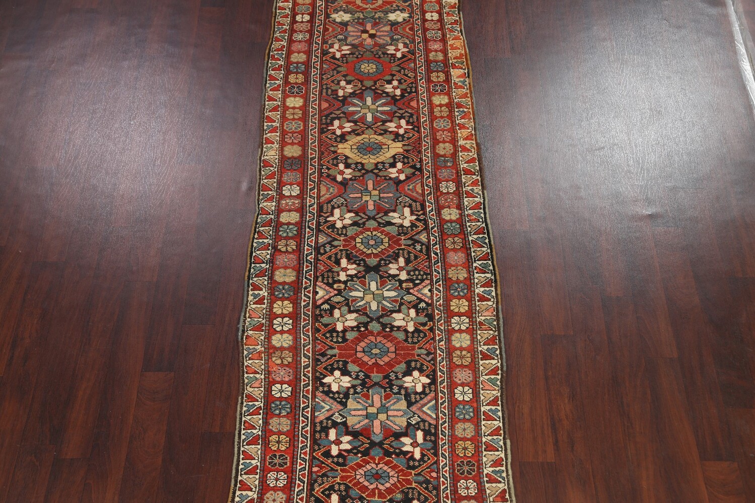 Antique Vegetable Dye Heriz Bakhshayesh Persian Rug 3x14