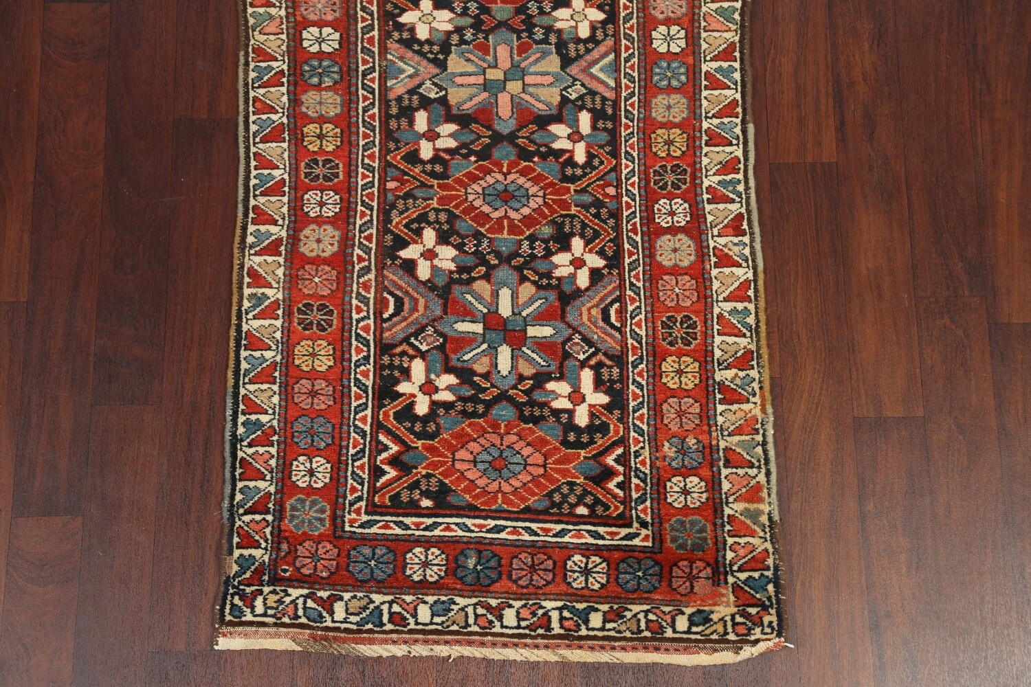 Antique Vegetable Dye Heriz Bakhshayesh Persian Rug 3x14