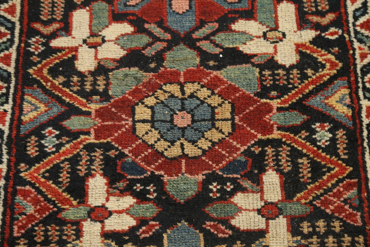 Antique Vegetable Dye Heriz Bakhshayesh Persian Rug 3x14